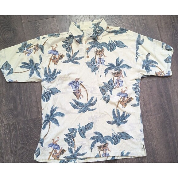 Tommy Bahama Other - Tommy Bahama Hawaii Palm Tree Short Sleeve Men's Polo Shirt Size XL 100% Cotton
